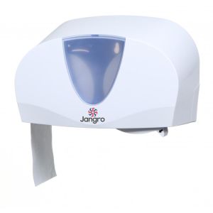 Toilet Roll Dispenser - Micro Mini Twin - Jangro -  White
