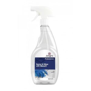 Spray & Wipe with Bleach - Ready to Use - Jangro - 750ml Spray
