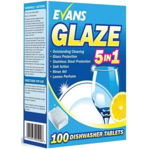 Dishwasher Tablets - Evans - Glaze - 5 In 1 - 120 tablets