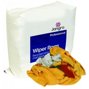 Wiper Rags - Coloured Hosiery - Blue Label - Jangro -10 kg