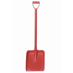 Shovel - Heavy Duty - 'D' Grip Handle - Polypropylene - Red