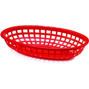 Oval Basket - Polypropylene - Red - 23.5cm (9.25
