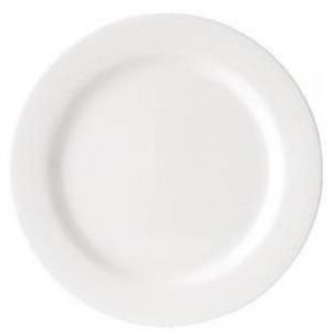 Wide Rimmed Plate - Melamine - White - 23cm (9